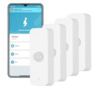 WiFi Capteur de Mouvement Intelligent, détecteur de Mouvement pour la sécurité Domestique, capteur de Mouvement sans Fil avec APP de télésurveillance, Commande vocale Compatible avec Alexa. 4Pcs