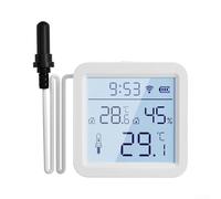 WiFi Capteur d'humidité de température 2,4 GHz pour application tuya WiFi | Wi-Fi 2,4 GHz, pas besoin de passerelle, pour application tuya/Smart pour Life, surveillance en temps réel, iOS/Android