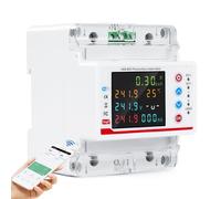 Wifi compteur electrique consommation 100A 220V AC Smart meter compteur électrique wifi bidirectionnel avec contrôle du temps/protection contre les surtensions/surintensités.