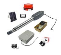 WIFI Controls PKM-C02 Kit d'ouvre-porte automatique solaire robuste for allée for portails battants jusqu'à 15 pieds,Modes d'alimentation flexibles(Kit g)