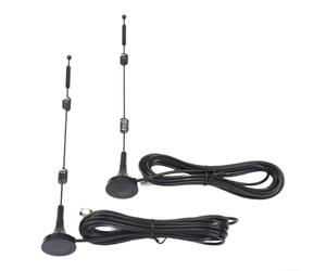 WiFi double bande pour antenne 9dBi 5GHz RP-SMA 2-Pack Dual Band | Signal omnidirectionnel, polarisation verticale, impédance 50 ohm, construction ABS, utilisation intérieure et extérieure