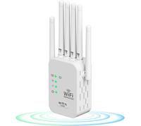 WiFi Extender 6 Antennas 1200Mbps 2025 Faster WiFi Booster Dual Band (5.8GHz/2.4GHz) WiFi Extenders Signal Booster for Home, WiFi Repeater with Ethernet Port
