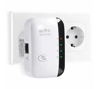 WiFi Extender Booster, WiFi Signal Booster, Internet Coverage Up to 3000 Sq.Ft! Works with 45+ Devices & Features Easy Setup, 2.4GHz Band WiFi Extender and LAN Port (Black White)