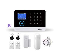 WiFi GSM Système d'alarme de sécurité Autonome Smart Home Home Wireless Home avec Sirène Strobe extérieur/intérieur Smart Life Smart Life TUYA Télécommande(B 15000MAH)