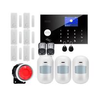 WiFi GSM Système d'alarme Home Falking Security Alarm Detecteur câblé sans Fil RFID Touche la température du Clavier Humidité(W7B5)