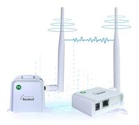 WiFi HaLow, pont sans fil 802.11ah, accès sans fil point à point longue portée avec antenne à gain élevé 2DBI, répéteur de pont d'air Ethernet prend en charge une distance de transmission extérieure