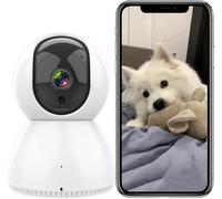 WiFi Indoor Surveillance Camera,1080P IP Camera,360° Pan/Tilt Compatible with Alexa Google Home,Night Vision,Motion Tracking,Two-Way Audio for Baby and Animal,2.4GHz