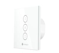 WiFi Interrupteur Volet Roulant Connecté, Etersky Interrupteur Mural de Rideau Compatible avec Alexa et Google Home, Interrupteur Mural Tactile, Timer et Partager【Besoin d'une Ligne Neutre】