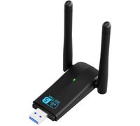WiFi Key Powerful USB WiFi Adapter for Desktop PC 1300Mbps Dual 5Dbi Antenna 5G/2.4G USB 3.0 Dual Band Network Adapter USB WiFi Adapter for Desktop Laptops Windows 11/10/7