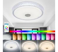 Wifi LED bluetooth jouer de la musique Smart plafonnier gradable APP voix intelligente à distance RGB fonctionne avec Alexa Google Home
