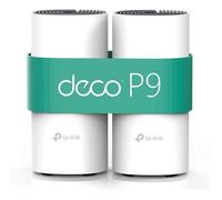TP-Link Système WiFi Deco P9 (2-Pack) CPL 1000 Mbps, 260 m², 2 ports Gigabit, Contrôle parental