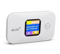 WiFi Mobile Portable, Hotspot Mobile WiFi 4G, Routeur de Modem Réseau de 300 Mbps avec Affichage LED, Compatible avec B1 B3 B5 B40. Branchez et jouez. Blanc