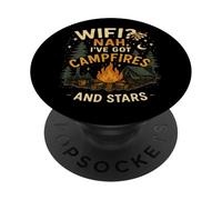 WiFi Non, j'ai des feux de camp et des étoiles, je me déconnecte du réseau PopSockets PopGrip Adhésif