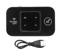 WiFi Portable, Point d'accès Mobile 4G avec Emplacement pour Carte SIM, Appareil Internet de Voyage Portable avec jusqu'à 300 Mbps pour jusqu'à 10 appareils, pour Camping-Car et (Noire)