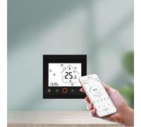 Wifi pour thermostat intelligent pour systèmes de chauffage électrique compatible avec Alexa et Google Home Voice App Télécommande Noir Affichage numérique Régulateur de température Unité