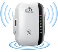 WiFi Repeater 300Mbps, WiFi Extender, 2.4GHz Integrated Antennas Standard, Wireless Mini Repeater, WPS Protection, Supports Repeater/Router/AP Mode