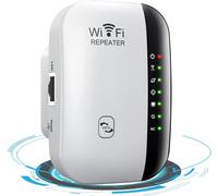 WiFi Repeater 300Mbps WiFi Extender 2.4GHz Wireless WiFi Range Extender WiFi Amplifier with Repeater Modes/AP/WPS Wireless Repeaters WiFi Booster with Ethernet Port with RJ45 Network Cable