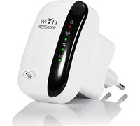 WiFi Repeater 300Mbps Wireless Mini Repeater Adapter Wireless Signal Amplifier Repeater, 2.4GHz Integrated Antennas Standard, 1 Ethernet Port, WPS Protection