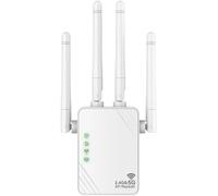 WiFi Repeater, Powerful WiFi Amplifier, 1200Mbps Powerful Wireless Dual Band WiFi Repeater with 4 Antennas, 5GHz & 2.4GHz WiFi Extender, WiFi Booster Compatible with All Routers