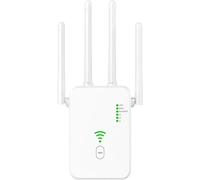 WiFi Repeater, WiFi Amplifier, Powerful Wireless Dual Band WiFi Repeater, 5GHz & 2.4GHz WiFi Extender, with 1 LAN Port, 1 WAN Port, WPS, 3dBi x2 Antennas, for Home and Office