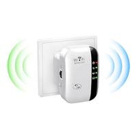 WiFi Répéteur, 300 Mbit/s 2,4GHz Amplificateur WiFi Puissant, Wi-Fi Booster avec Mode Répéteur/Point D'accès avec Connexion Ethernet, Amplificateur Internet Jusqu'à 5000 sq.ft et Tous les Box Internet