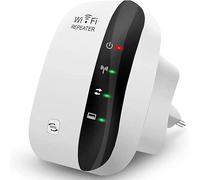 WiFi Répéteur WiFi Booster 300Mbps 2,4 GHz Extenseur sans Fil Amplificateur de Signal du Réseau Avoir AP/RP et WPS Fonction, Compatible avec Toutes Les Box Internet