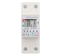 WiFi Smart Power Metter Interrupteur de circuit d'énergie Tuya Protecteur multi-fonctions avec mesure de mesure en temps réel AC85 300V 63A pour la domotique et la sécurité