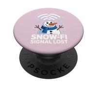 WiFi Snow-FI Signal Lost Funny Winter Pun Apparel Snowman PopSockets PopGrip Adhésif