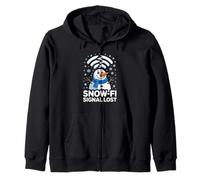 WiFi Snow-FI Signal Lost Funny Winter Pun Apparel Snowman Sweat à Capuche