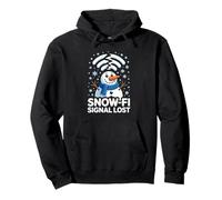WiFi Snow-FI Signal Lost Funny Winter Pun Apparel Snowman Sweat à Capuche
