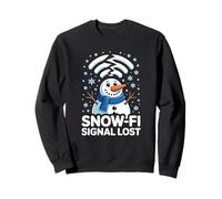 WiFi Snow-FI Signal Lost Funny Winter Pun Apparel Snowman Sweatshirt