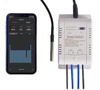 WiFi Temperature and Humidity Sensor,Switch Module Monitoring Controller Smart Home Remote Control 16A Via tuya Alexa