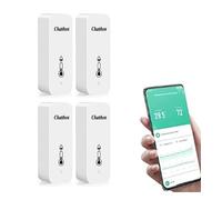 WiFi Thermometre Hygrometre Interieur, Tuya Thermomètre Intérieur Application Intelligente et Enregistrement de Données, Chambre bébé Hygrometre Termometre Maison (4 Pack)