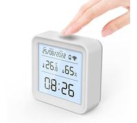 WiFi Thermometre Hygrometre Interieur, Tuya Thermomètre Intérieur Capteur Humidité Avec écran Rétro-éclairé D'enregistrement de Données, Chambre bébé Hygrometre Termometre Maison