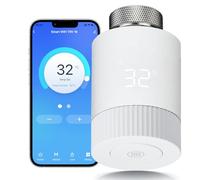 WiFi Thermostat Connecté Intelligent Programmable Thermostatique Radiateur | Bluetooth Valve Robinet Chauffage à eau,Contrôle Vocal,Détection de Fenêtre,Compatible avec Alexa/Google Home/Tuya/Smart Life