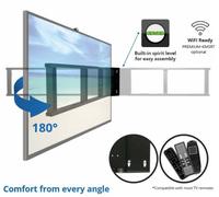 Wifi TV Support Mural Motorisé Électrique Fixation de Télévision Pivotant Alexa
