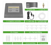 WiFi Wi-Timer Timer Smart Irrigation Controller Programmable Système d'arrosage automatique Programmable With Drippers Tubing Barb Rapports pour Home Garden Balcony Greenhouse