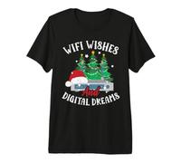 WiFi Wishes and Digital Dreams Christmas IT Technician T-Shirt Haut de Gamme