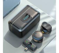 Wifit Plug And Play 2.4G Puce Sans Fil Bouton D'Aspiration Magnétique Collier Microphone Avec Étui De Chargement Pour L'Enregistrement Vidéo.Ios.