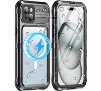 WIFORT Coque Métal pour iPhone 15 Plus Étanche, Coque Antichoc 360 Intégrale avec MagSafe