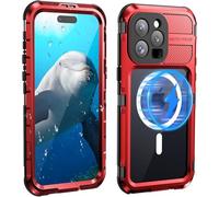 WIFORT Coque Métal pour iPhone 15 Pro Étanche, Coque Antichoc 360 Intégrale avec MagSafe