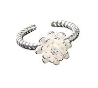 Wiftly Bague de mariage pour femme en argent 925 Gerbera marguerite Bague Art Ouverture Cheville Bagues réglables, Argent