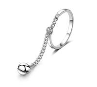 Wiftly Bague pour femme - En argent 925 - Avec pompon - Ouverture facile - Bague de fiançailles - Bague réglable - Pour femme