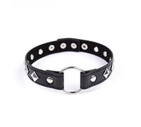 wiftly Colliers - Messieurs Bondage Corps - Collier avec rivets en cuir PU Jeux de rôle des esclaves col Gay S & M fétiche réglable esclaves Sex Plaisir, B