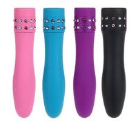 Wiftly Mini Vibrateur de Masturbation avec Diamant pour Femme de Point G Silencieux Vibromasseur Stimulateur Massager Personnelle Adulte SM Bondage Sex Toy Gay lesbien -Couleur aléatoire