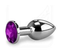 Wiftly Plug Anal avec Diamant Homme Femme Gay Les Massager Érotisme Vibrant S&M Anal Butt Plug de Agrandir l'expansion-Acier Inoxydable-Couleur aléatoire (S)