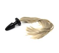 Wiftly Plug Anale en Silicone Les Avec soie Franges Queue de cheval Style Massager SM Érotisme Adults Bouchon anal Butt Plug