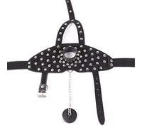 Wiftms 1Pcs Baillon Bouche sex sm Harnais de tête en Cuir Jouets intimes Bouchon de bouche pour lèvre Ouverte et Posture Fétichisme Ball bâillon Couple Jeux de Sexe Réglable (Noir)