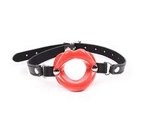 Wiftms 1Pcs Baillon Bouche sex sm Harnais en Cuir Jouets intimes Silicone La bouche pour lèvre Ouverte et Posture Fétichisme Ball bâillon pour Couple Jeux de Sexe Cosplay Réglable (Rouge)