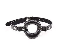 Wiftms 1Pcs Baillon Bouche sex sm Harnais en Cuir Jouets intimes Silicone La bouche pour lèvre Ouverte et Posture Fétichisme Ball bâillon pour Couple Jeux de Sexe Cosplay Réglable (Noir)